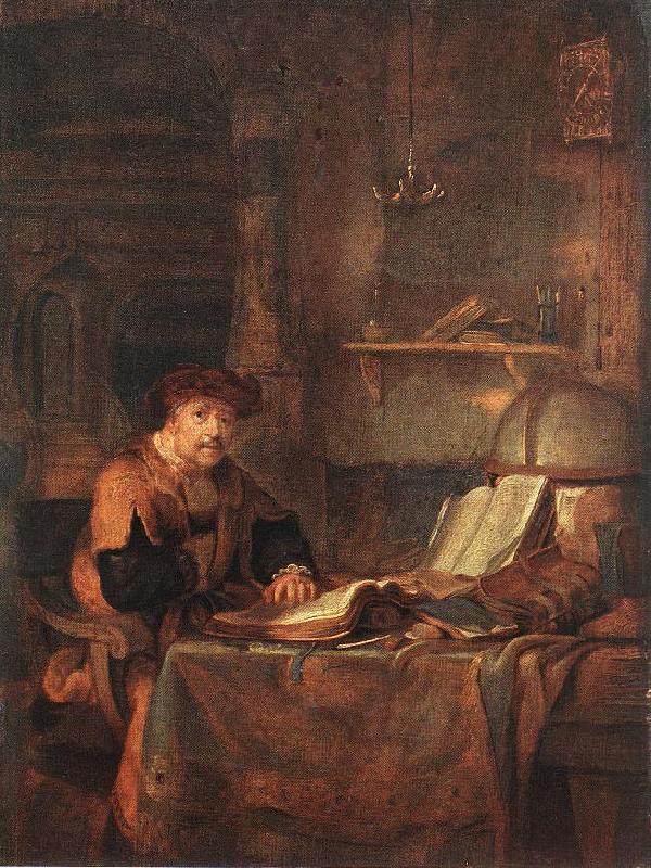 EECKHOUT, Gerbrand van den Scholar with his Books fgh oil painting picture